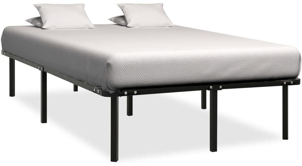 Rám postele, čierny kov, 180 x 200 cm