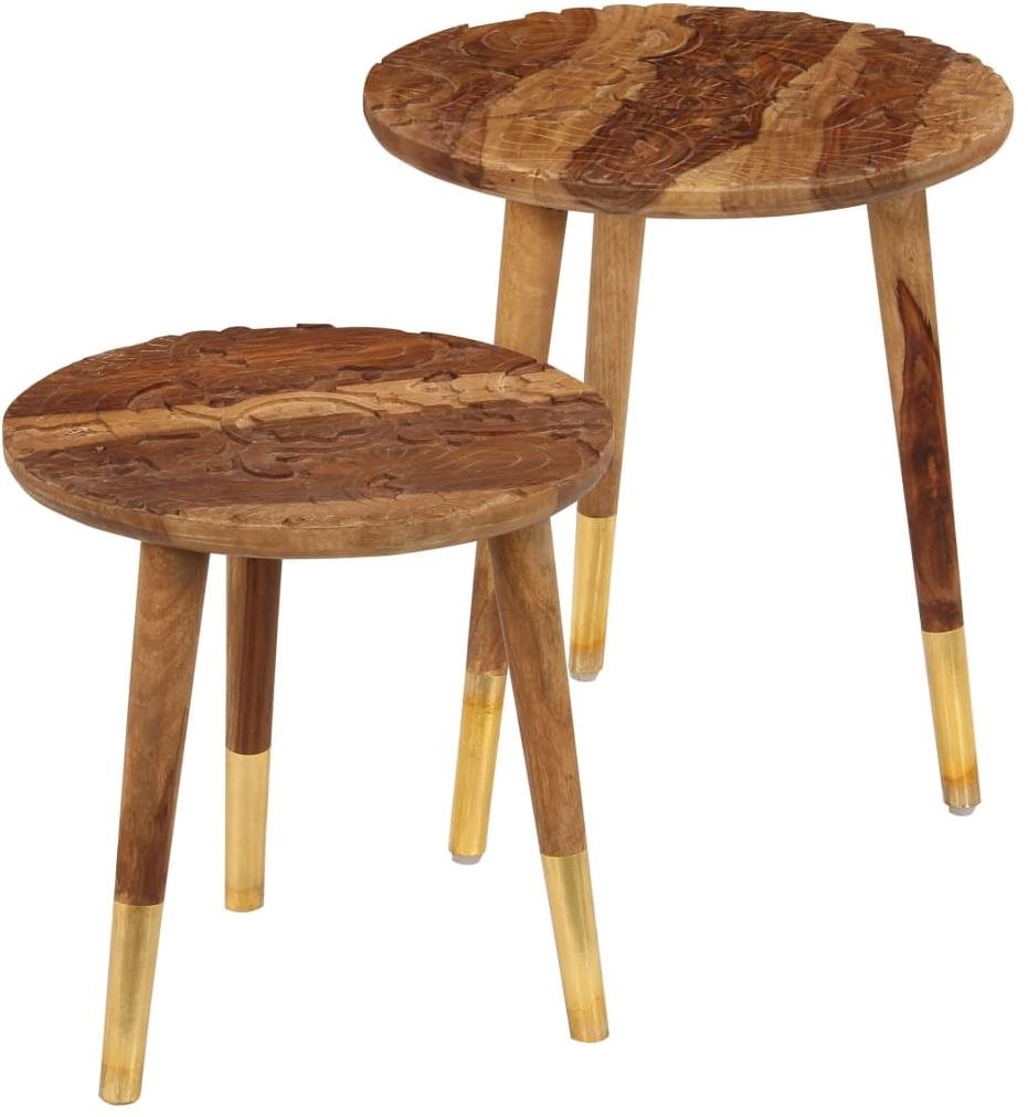 Konferenčné stolíky, 2 ks, masívne palisandrové drevo