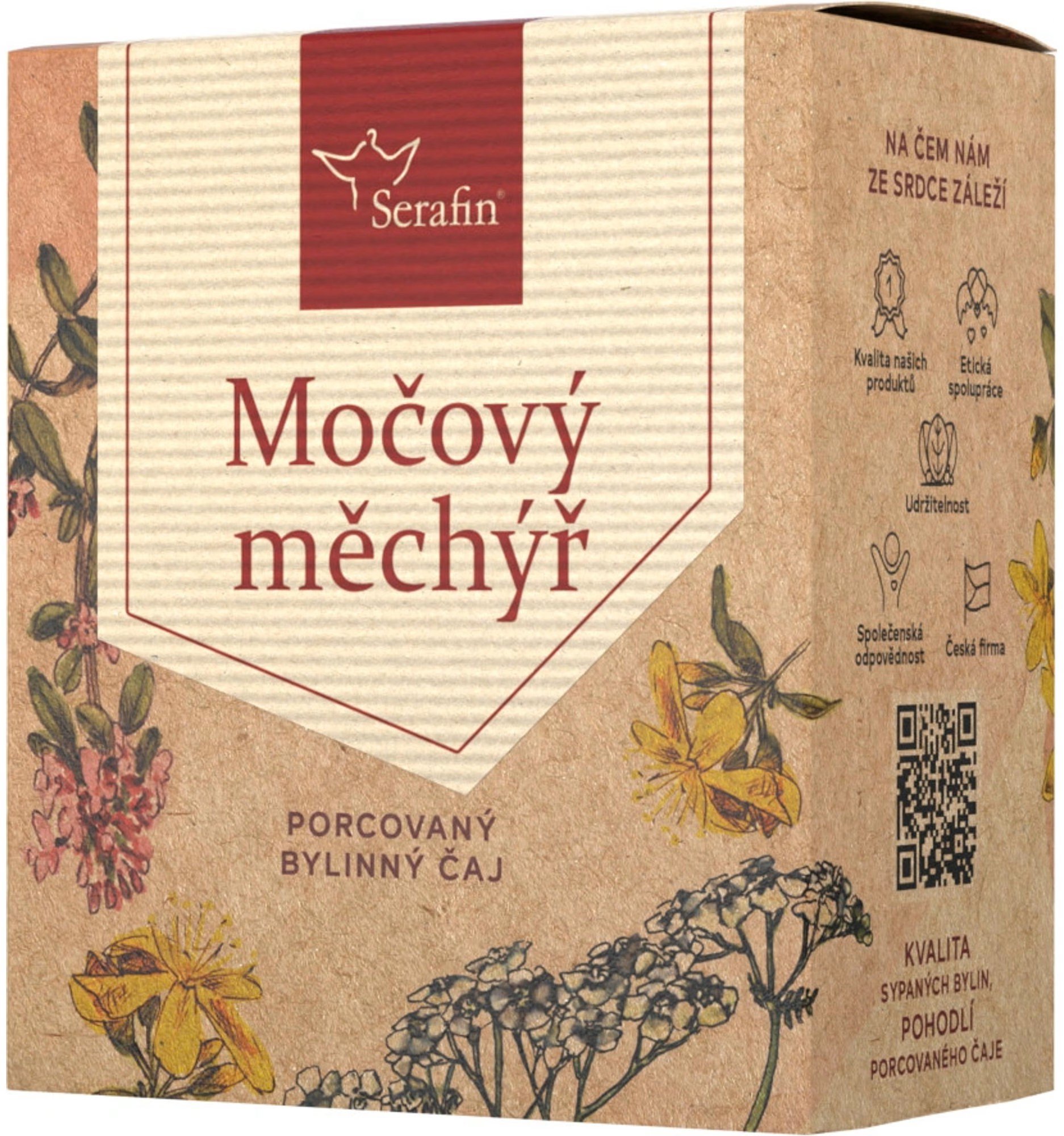 Serafín byliny Močový mechúr – bylinný čaj porciovaný 15× 2,5 g