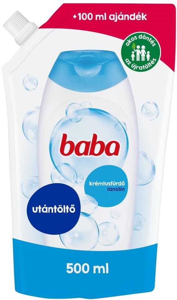 BABA lanolínový krémový sprchový gél náhradná náplň 500 ml