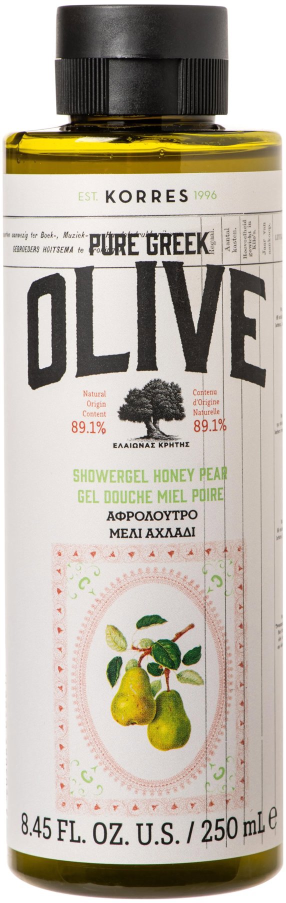 KORRES Pure Greek Olive honey pear showergel 250 ml