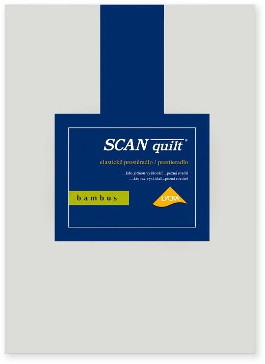 SCANquilt plachta na posteľ BAMBUS LYCRA svetlosivá 180 × 200 cm