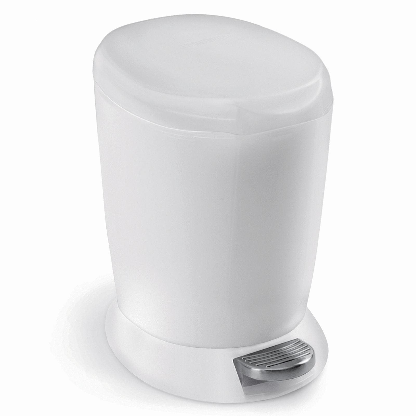 Simplehuman Pedálový 6 l, plast, biely