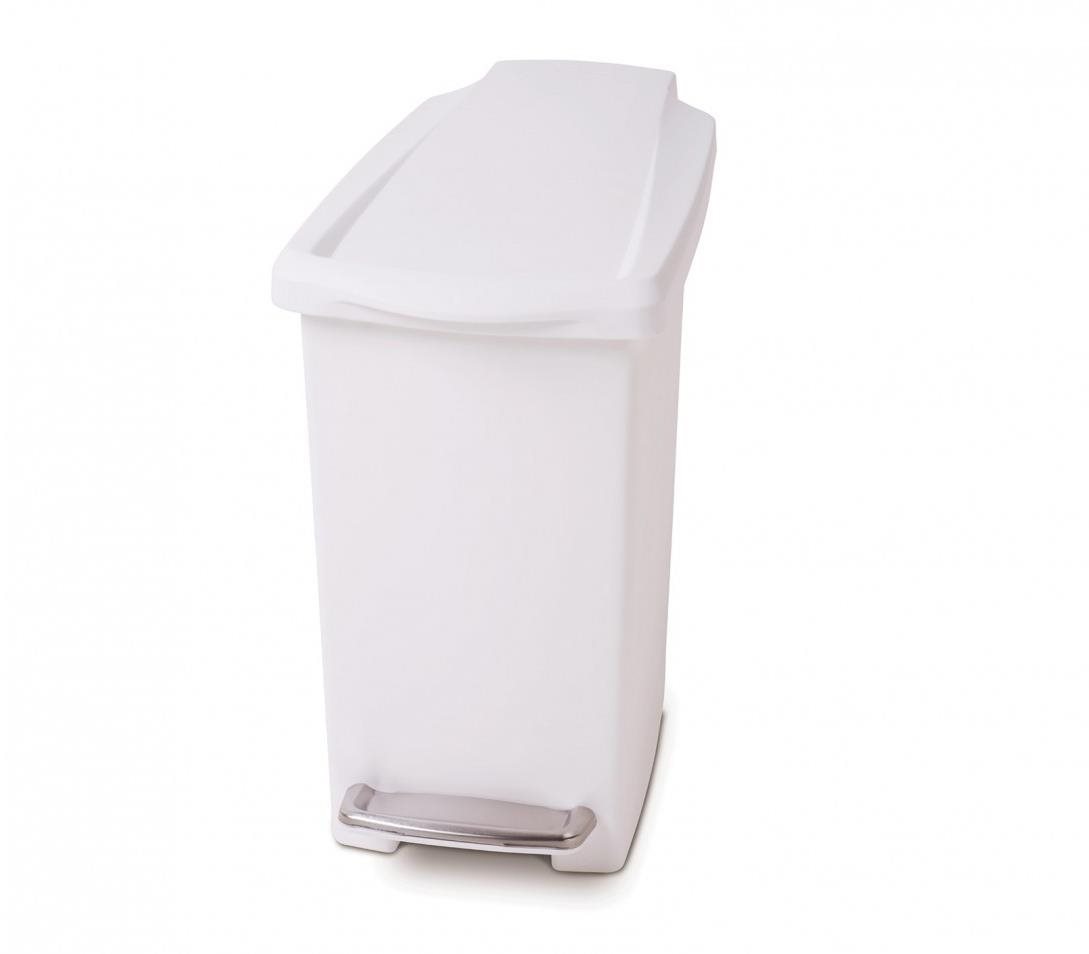 Simplehuman Pedálový 10 l, oceľový pedál, biely