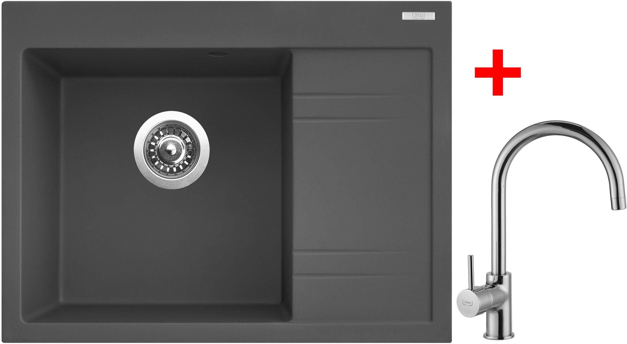 Sinks RIM 650 L Titanium + Vitalia