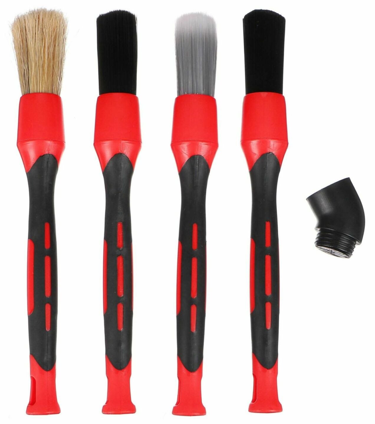 SIXTOL Sada precíznych štetcov s vymeniteľnými nadstavcami na čistenie auta CAR DETAILING BRUSH 4