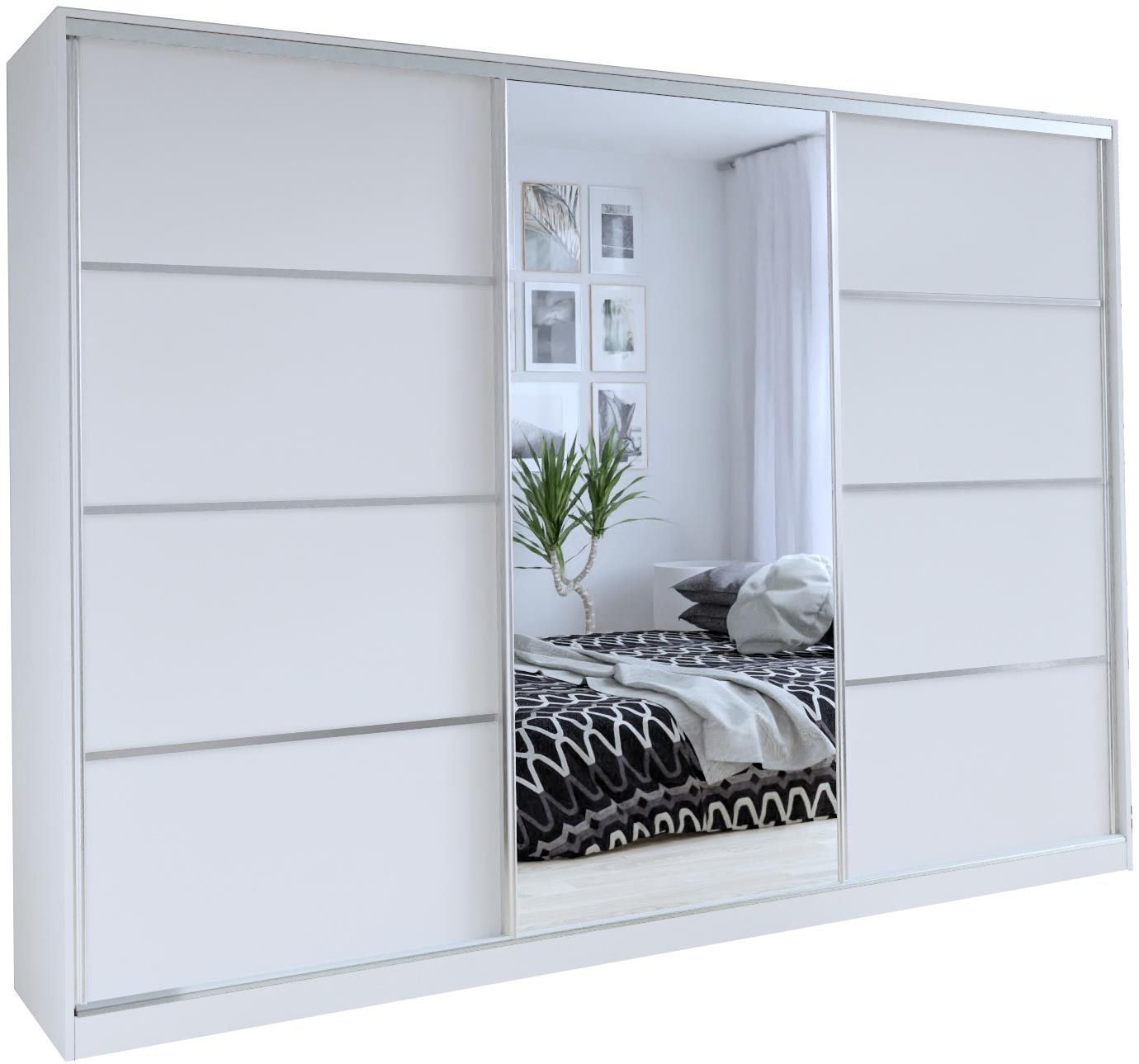 Nejlevnější nábytek Litolaris 250 so zrkadlom – biely mat