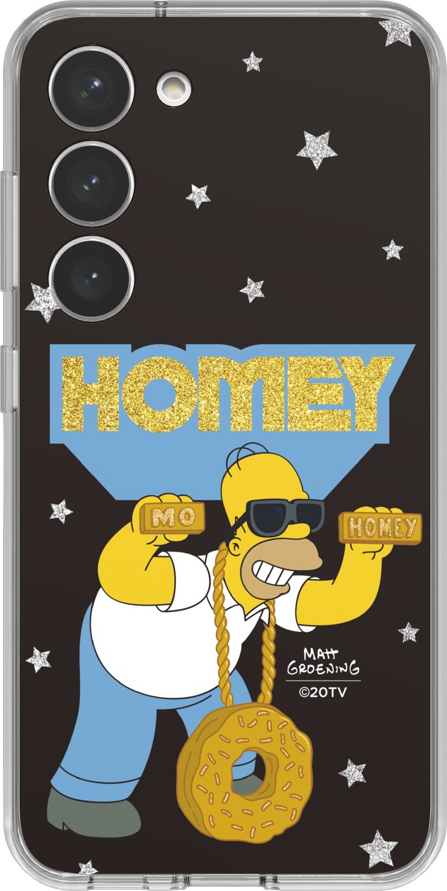 Samsung Galaxy S23 Rámček Simpsonovci k ochrannému krytu Frame čierny