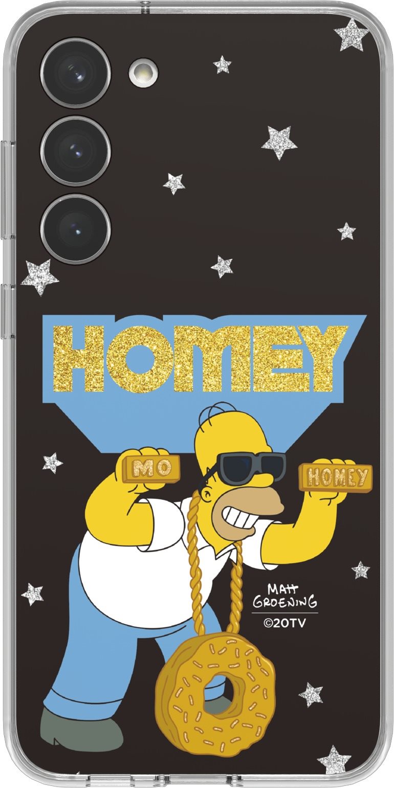 Samsung Galaxy S23+ Rámček Simpsonovci k ochrannému krytu Frame čierny