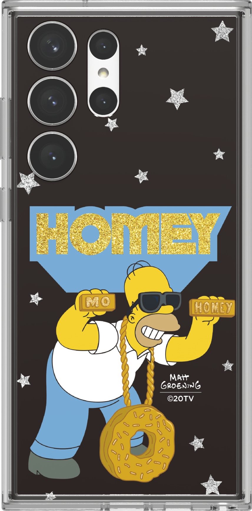 Samsung Galaxy S23 Ultra Rámček Simpsonovci k ochrannému krytu Frame čierny