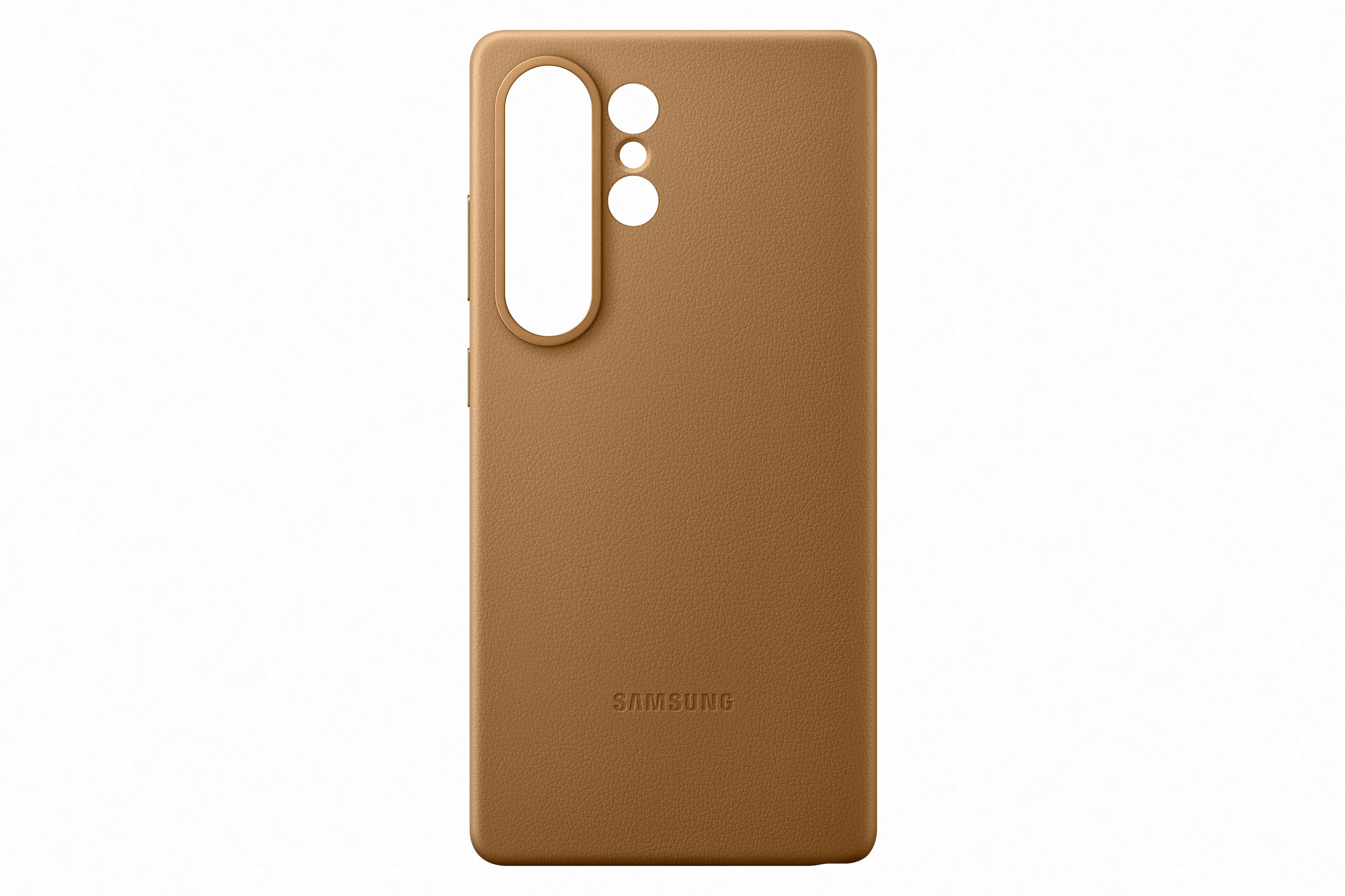 Samsung Galaxy S25 Ultra Zadný kryt z vegánskej kože Gold