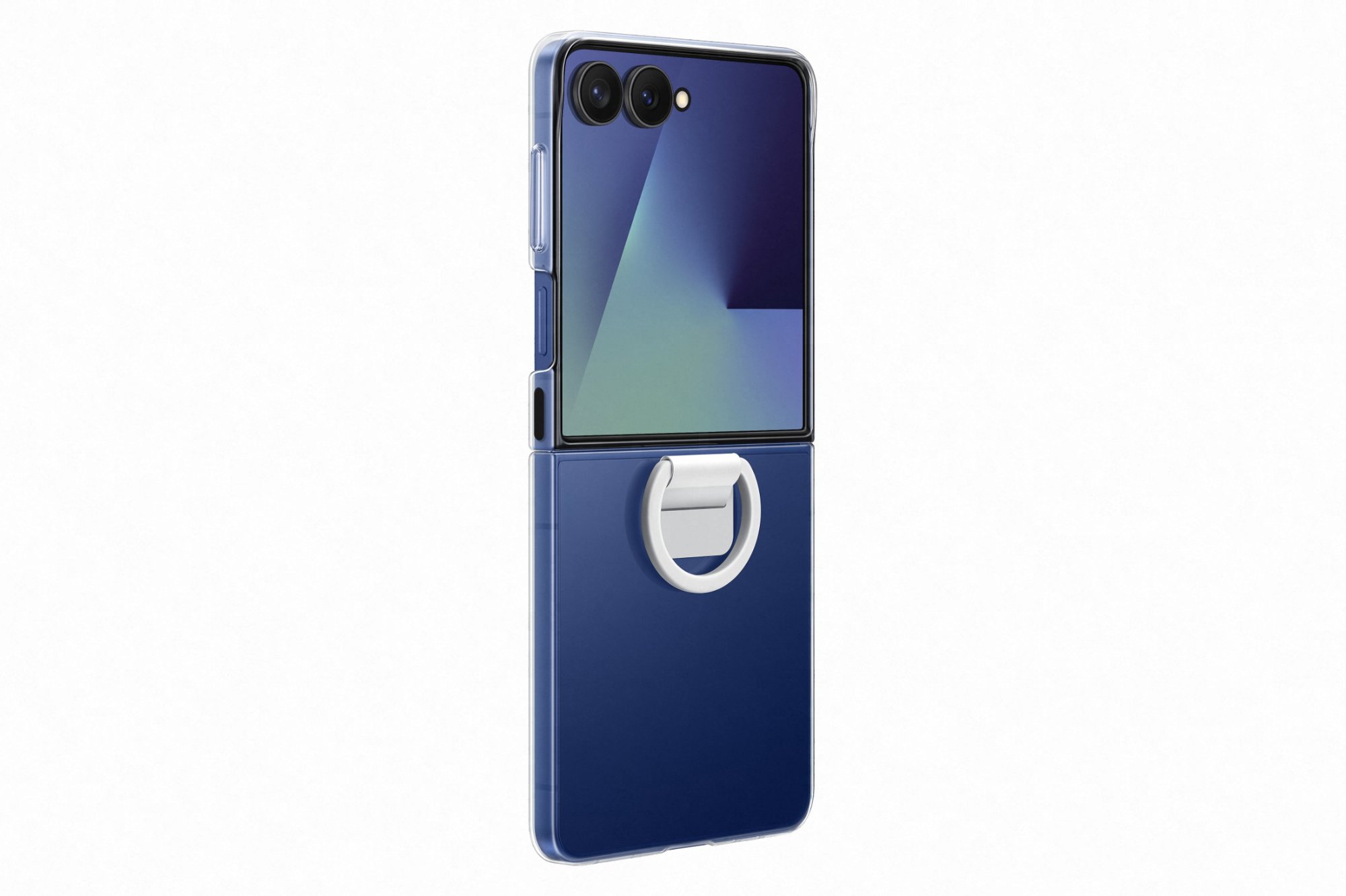 Samsung Galaxy Z Flip7 Zadný kryt s držiakom na prst Transparent