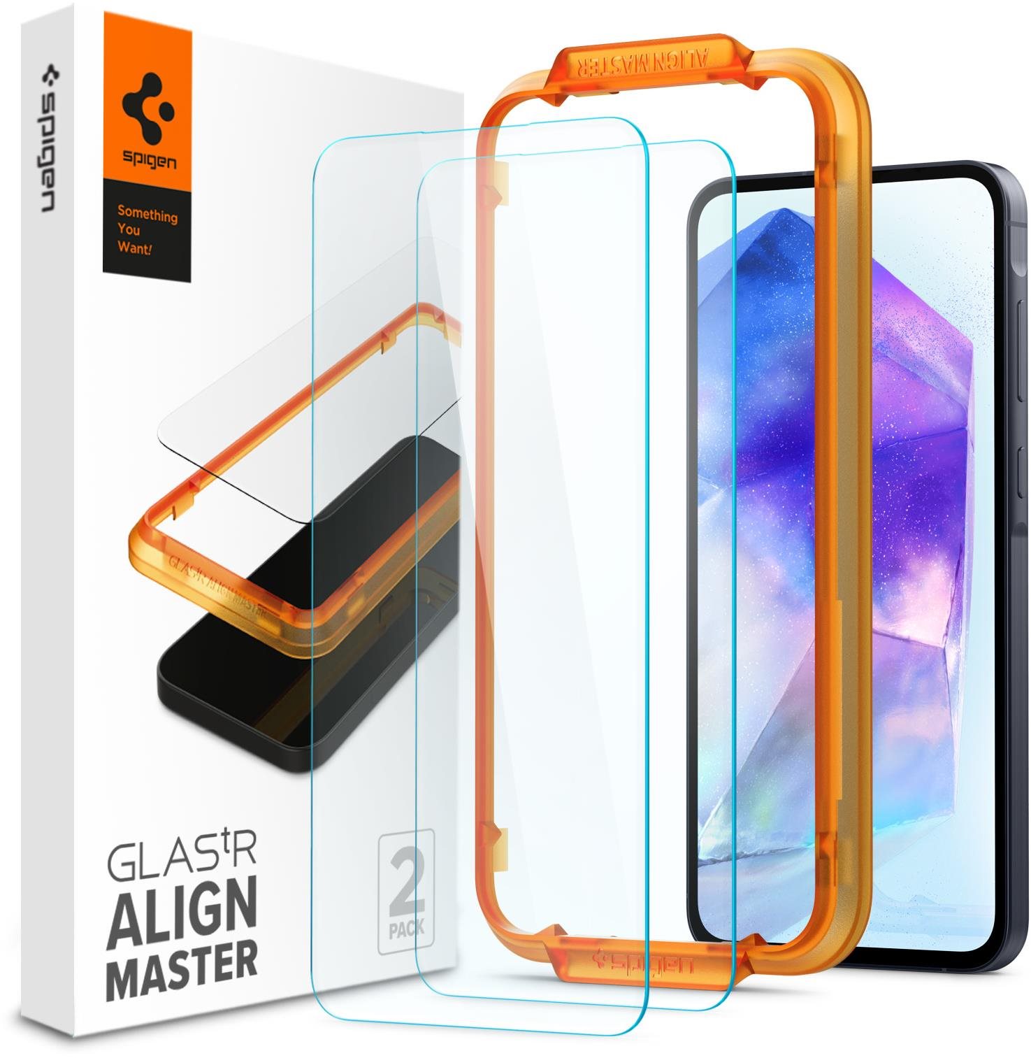 Spigen Glass tR AlignMaster 2 Pack Samsung Galaxy A55
