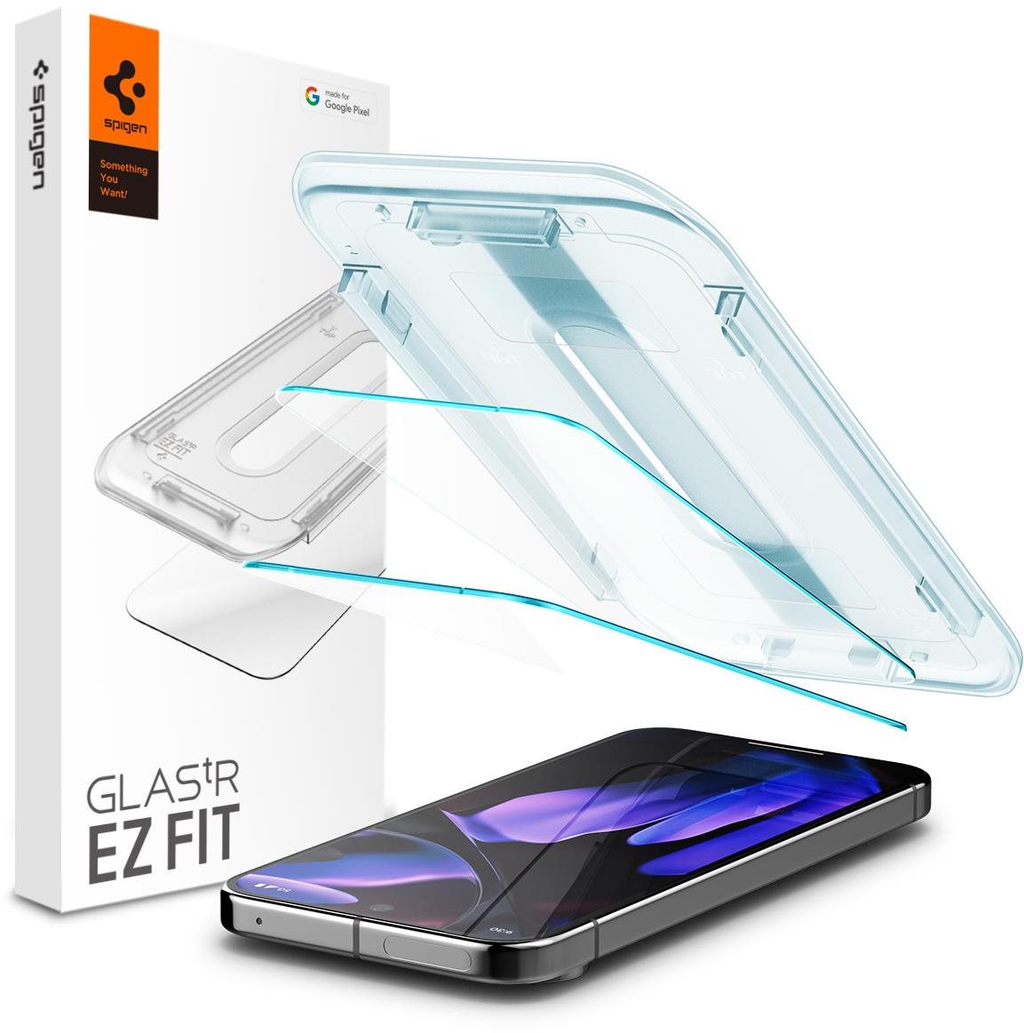 Spigen Glass tR EZ Fit 2 Pack Transparency Google Pixel 9 Pro/Pixel 9