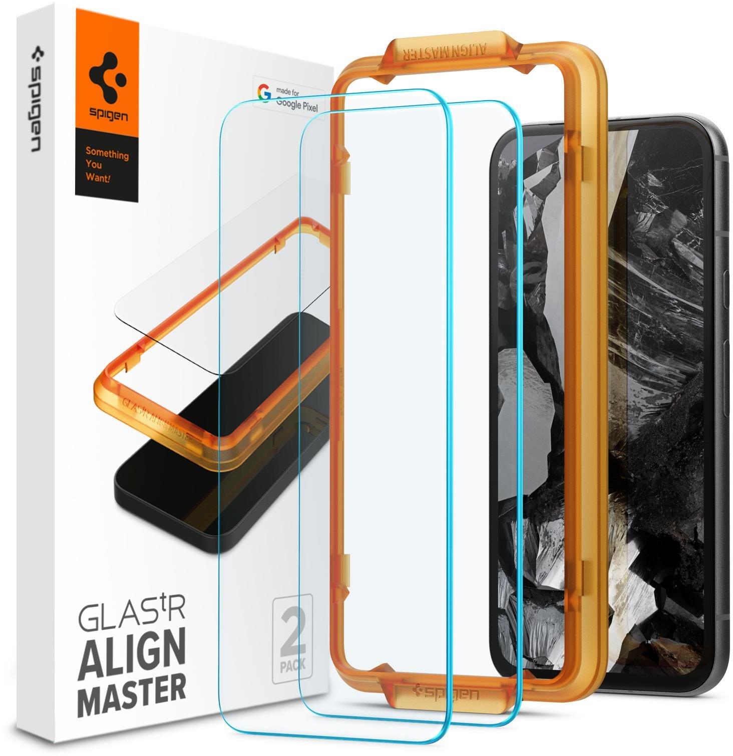 Spigen Glass tR AlignMaster 2 Pack Google Pixel 8a