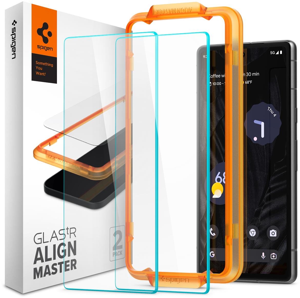 Spigen Glass Align Master Clear 2 Pack Google Pixel 7a