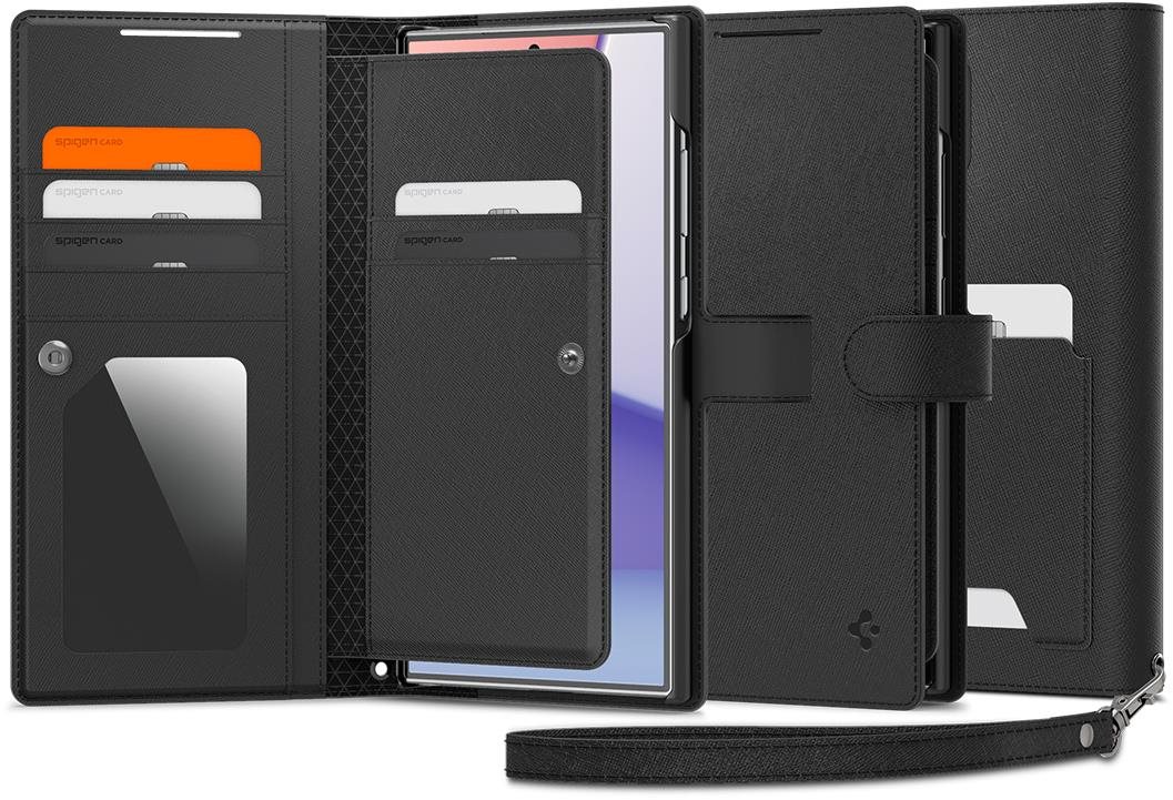Spigen Wallet S Plus Black Samsung Galaxy S24 Ultra