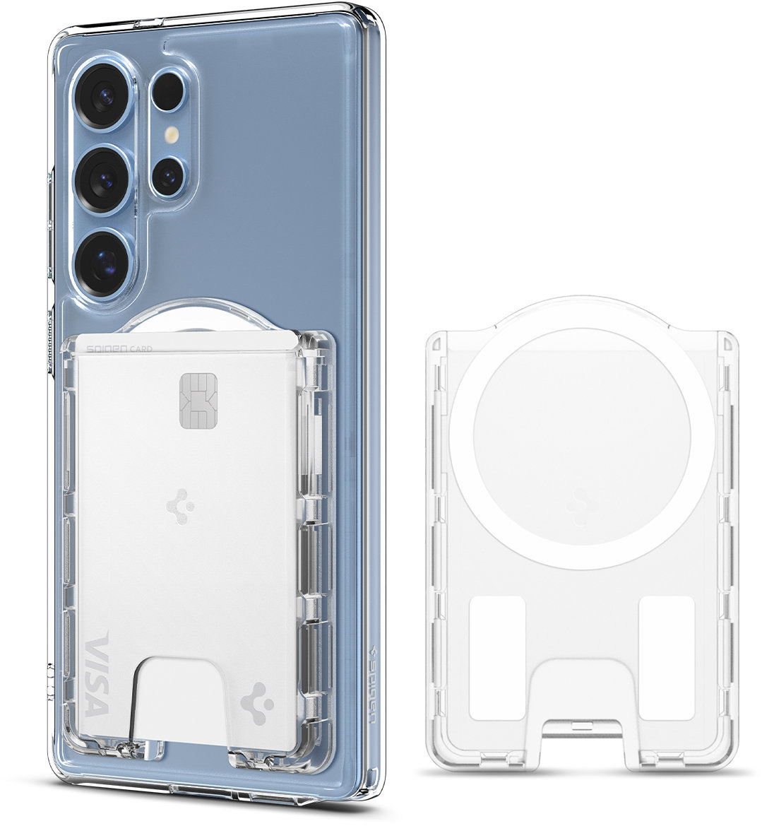 Spigen Ultra Hybrid Wallet MagSafe Crystal Clear Samsung Galaxy S25 Series