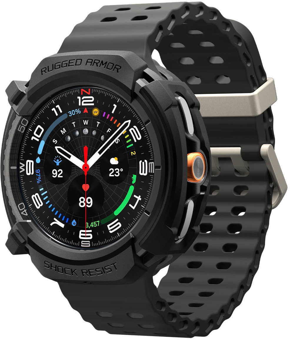 Spigen Rugged Armor Matte Black Samsung Galaxy Watch 8 Classic (46 mm)
