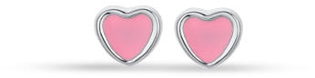 LUCA BARRA Oceľové náušnice so srdiečkami pre dievčatá