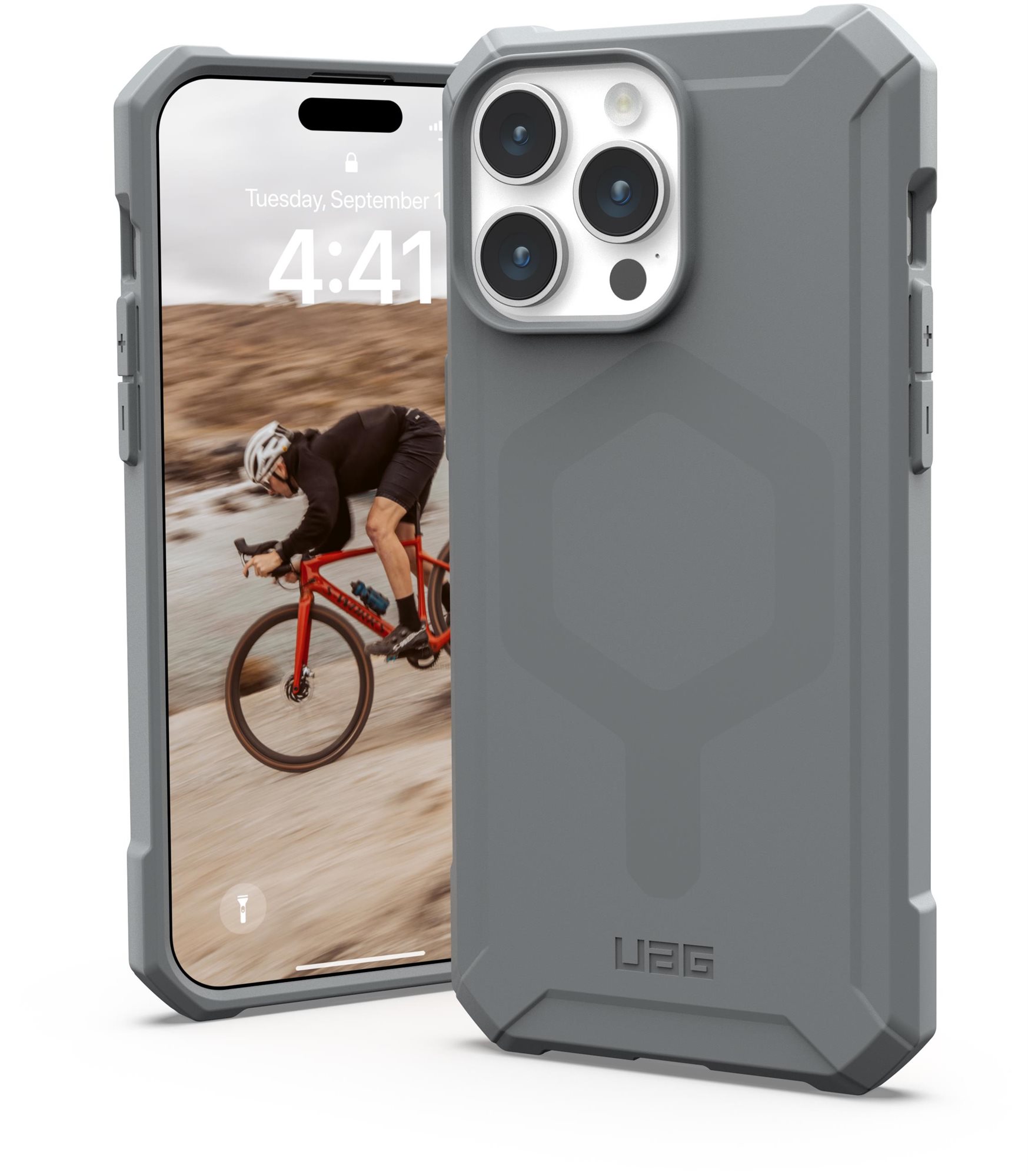 UAG Essential Armor MagSafe Silver iPhone 15 Pro Max
