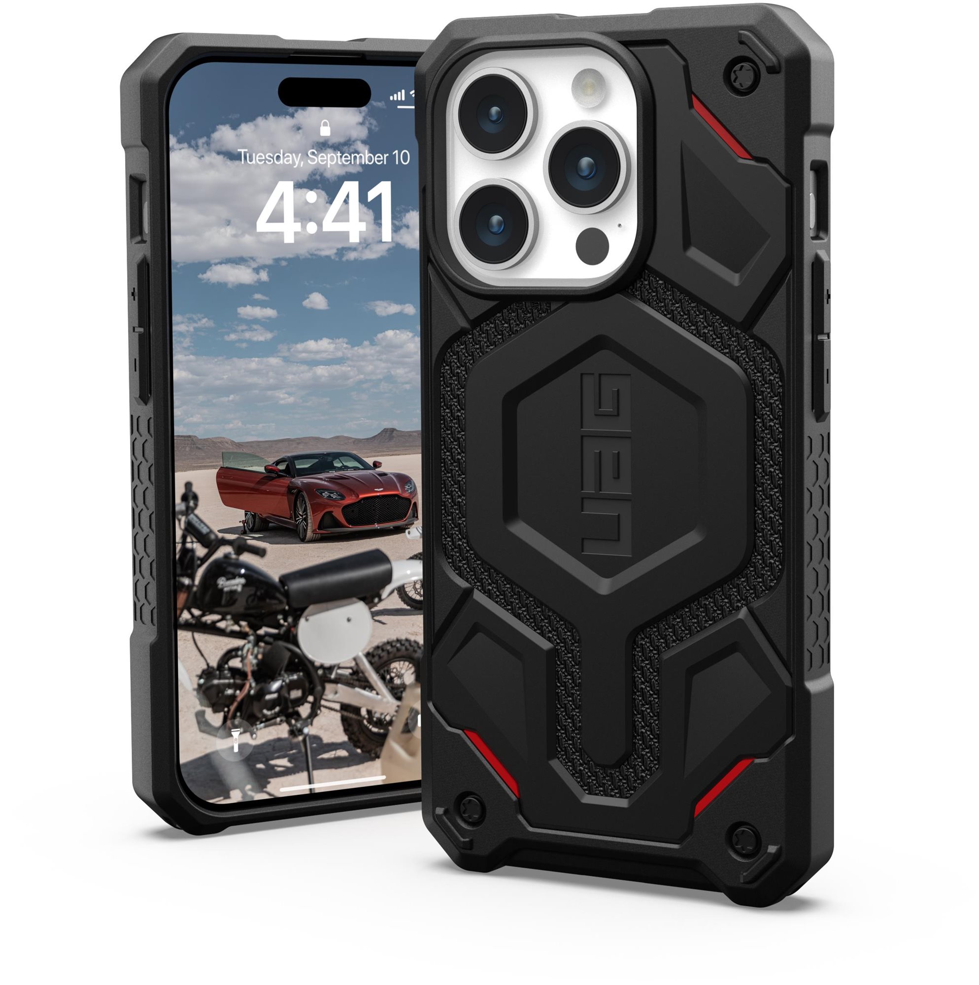 UAG Monarch Pro MagSafe Kevlar Black iPhone 15 Pro