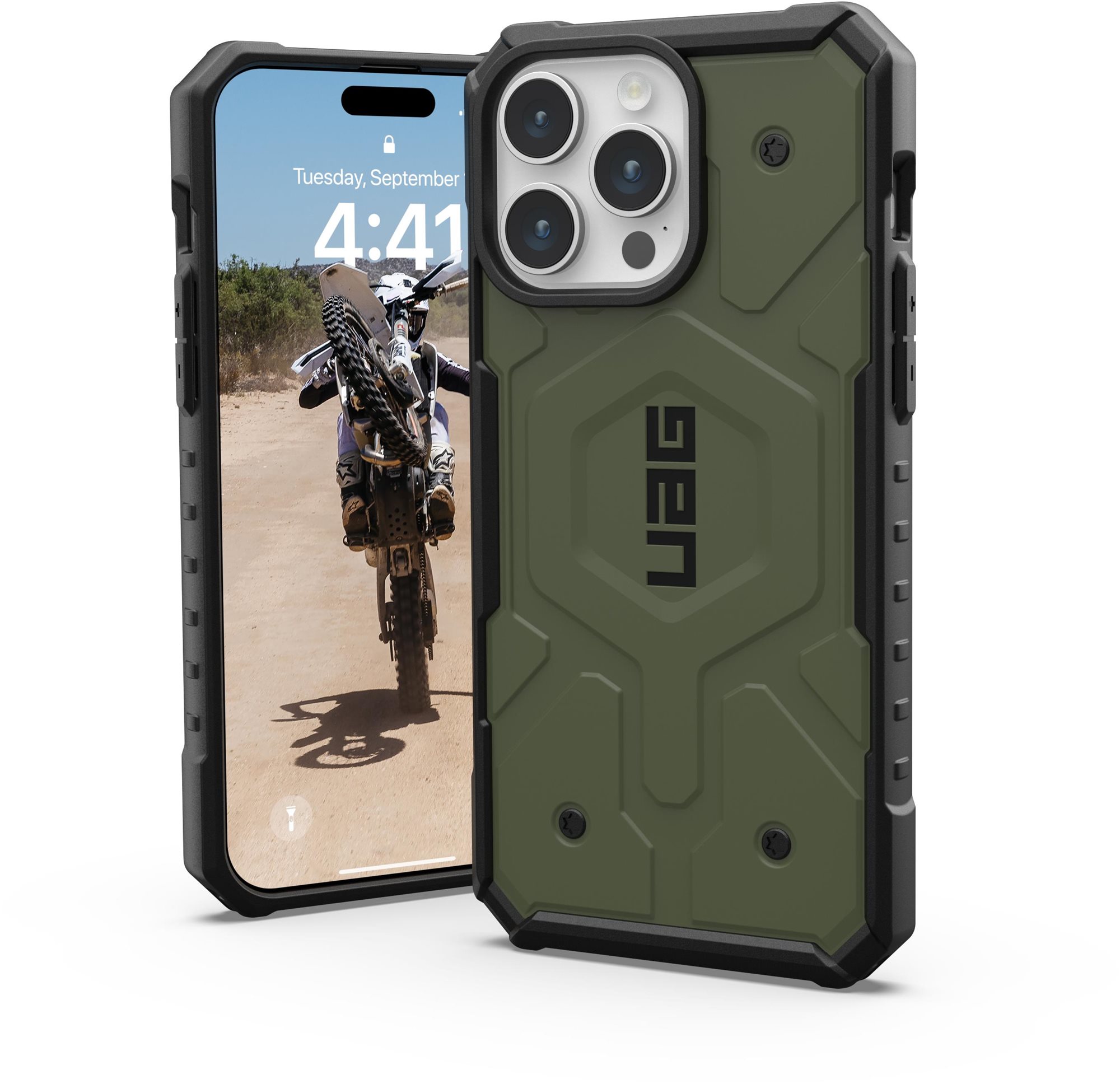 UAG Pathfinder MagSafe Olive Drab iPhone 15 Pro Max
