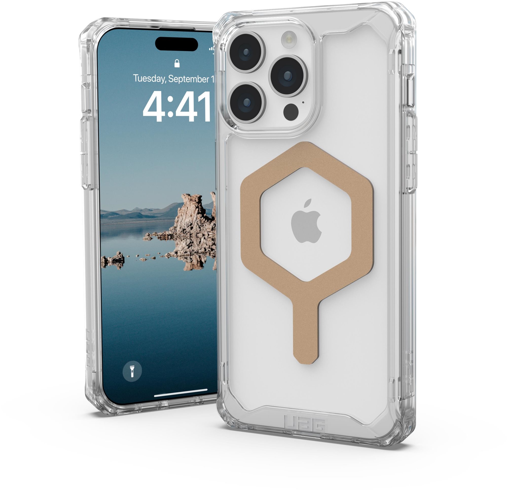 UAG Plyo MagSafe Ice/Gold iPhone 15 Pro Max