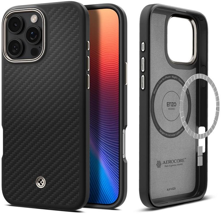 Spigen Enzo Aramid Black Natural iPhone 16 Pro