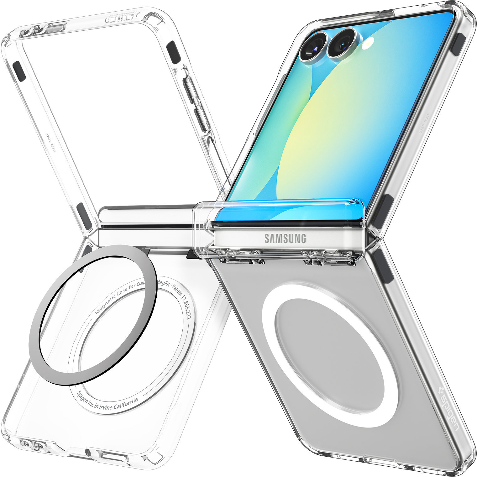 Spigen Ultra Hybrid Pro MagSafe Clear White Samsung Galaxy Z Flip 7