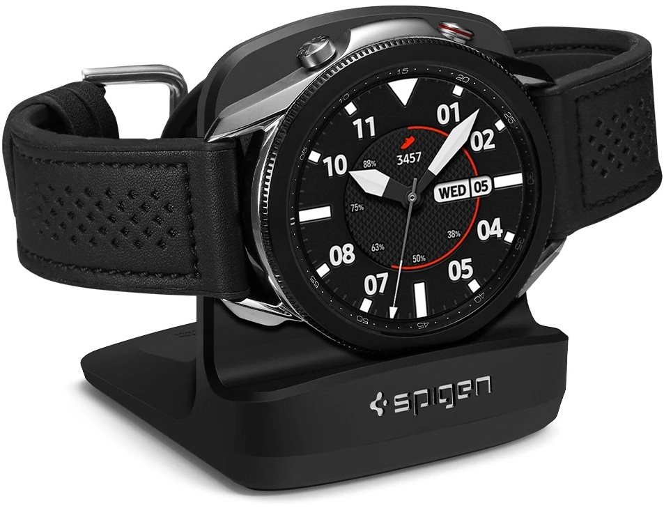 Spigen S352 Night Stand Black Samsung Galaxy Watch 3/4, 4 Classic, Watch Active 1/2