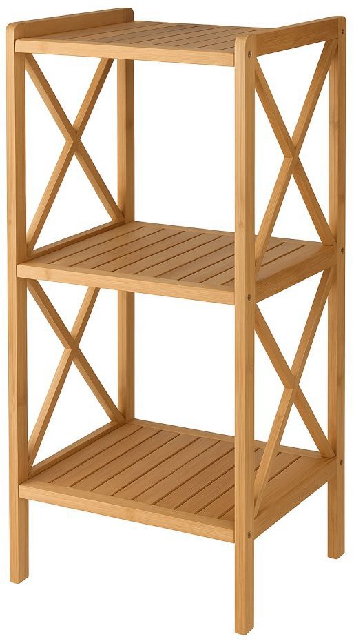 MSV Bambusový regál Regie, 3 police, 85 cm