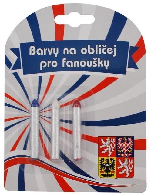 SPORTTEAM Farby na tvár ČR4, 2× ceruzky 3 ks