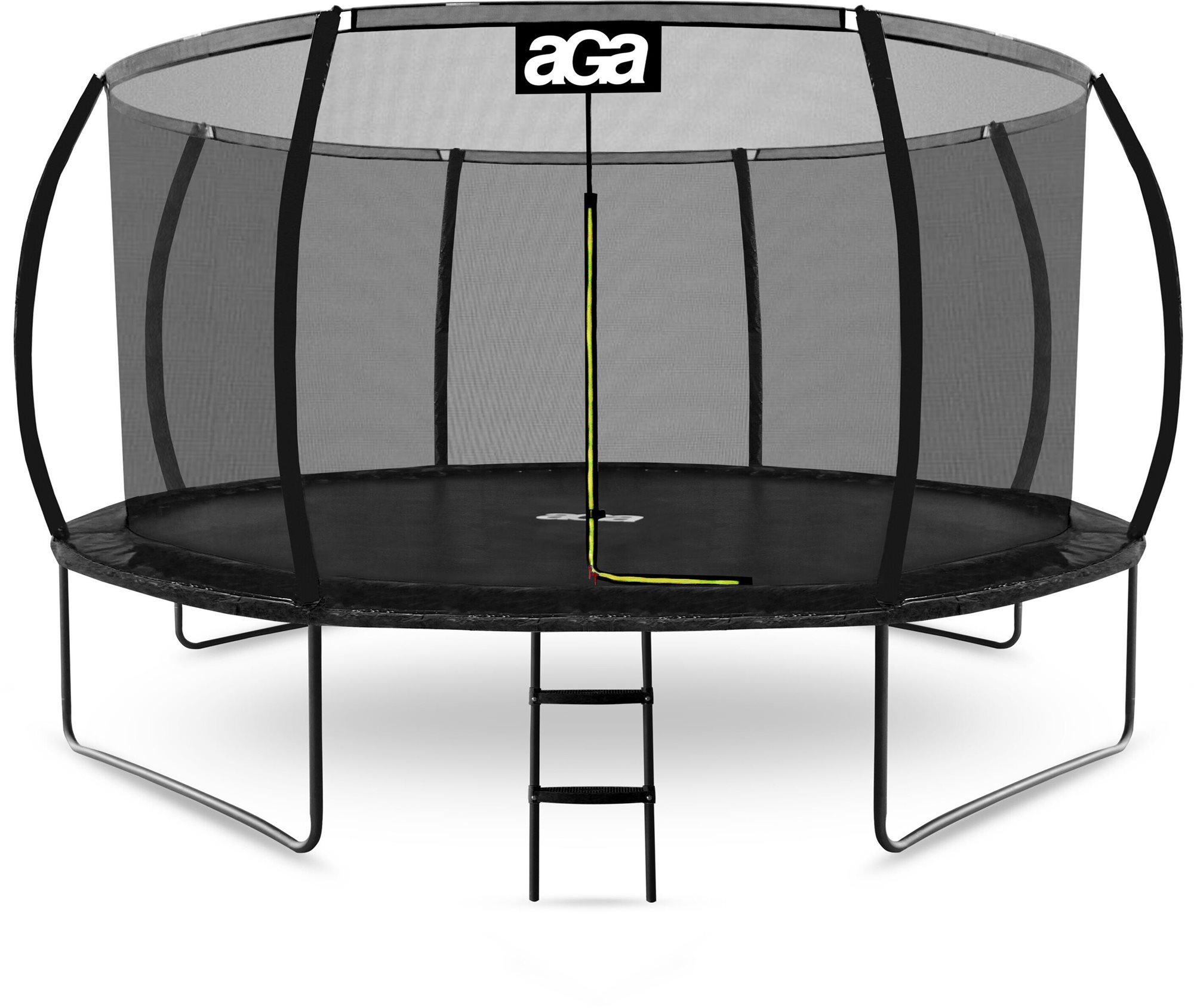 Aga Sport Exclusive Trampolína 430 cm čierna, ochranná sieť, rebrík