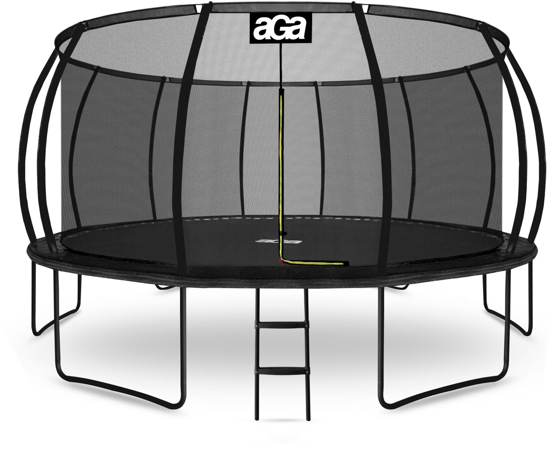 Aga Sport Exclusive trampolína 500 cm čierna + ochranná sieť + rebrík