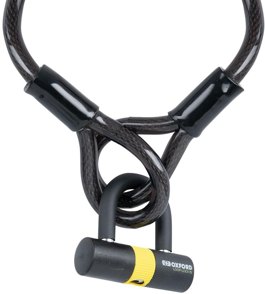 OXFORD zámok LOOP LOCK15 s U profil zámkom SHACKLE MINI, (dĺžka lanka 2 m, priemer lanka 15 mm)