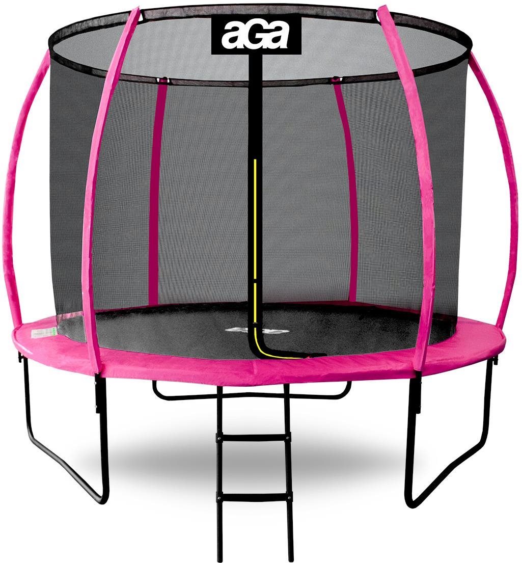 Aga SPORT EXCLUSIVE Trampolína 305 cm Ružová + ochranná sieť + rebrík