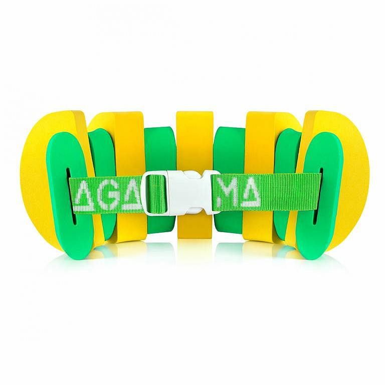 Plavecký pás Agama SWIM (9 dielov/do 18 kg), žltá/zelená