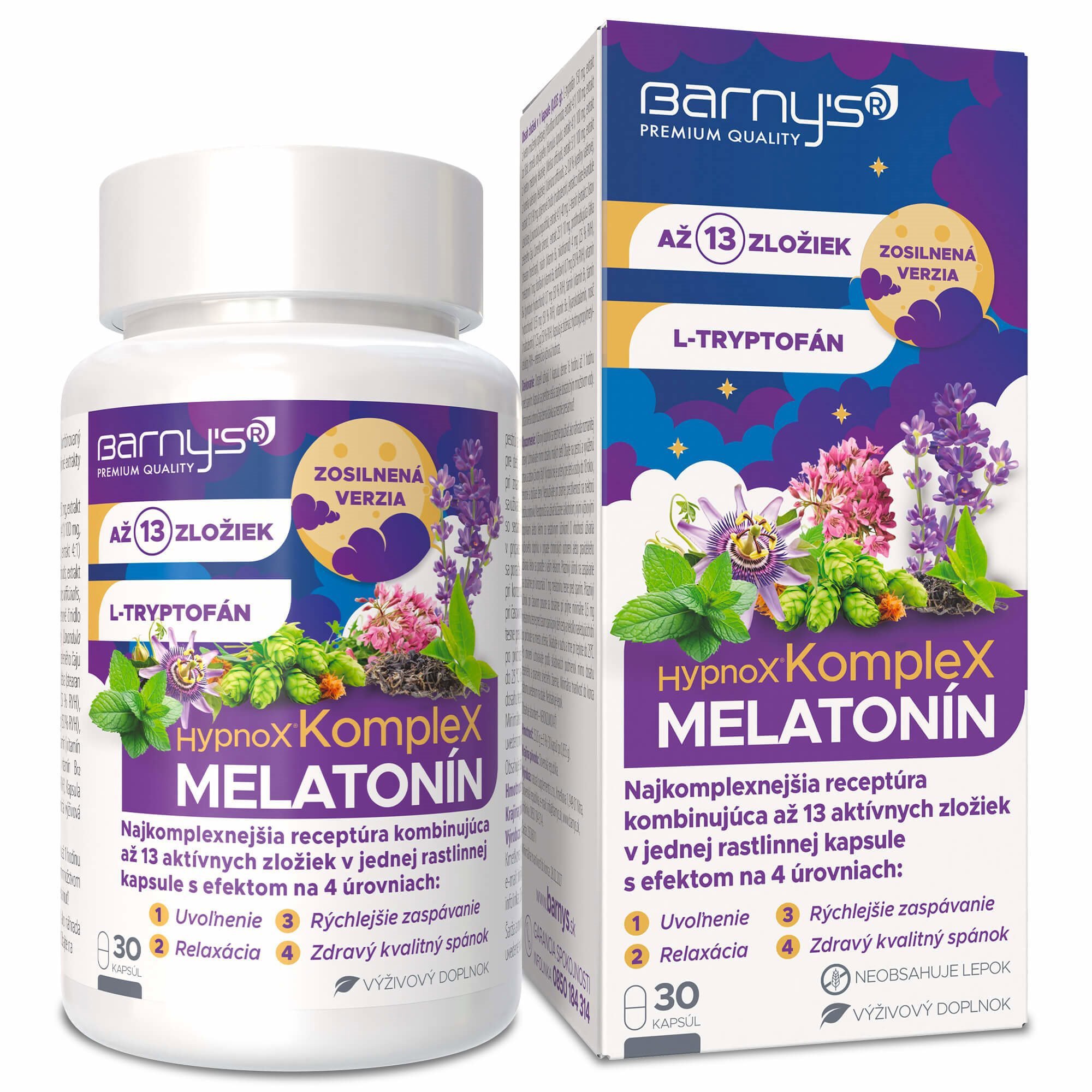 Barny's HypnoX KompleX Melatonín 30 kapsúl
