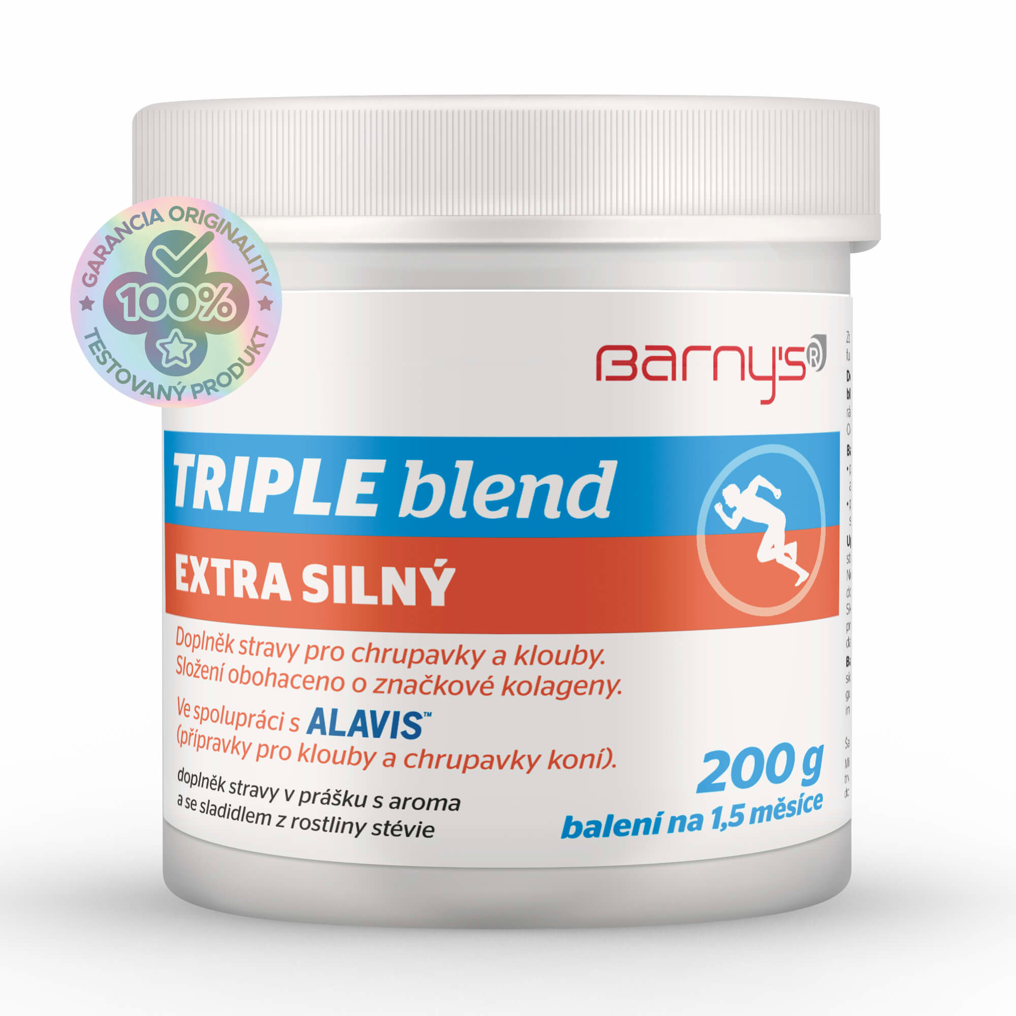 Barny's Triple blend Extra silný 200 g s arómou a so sladidlom