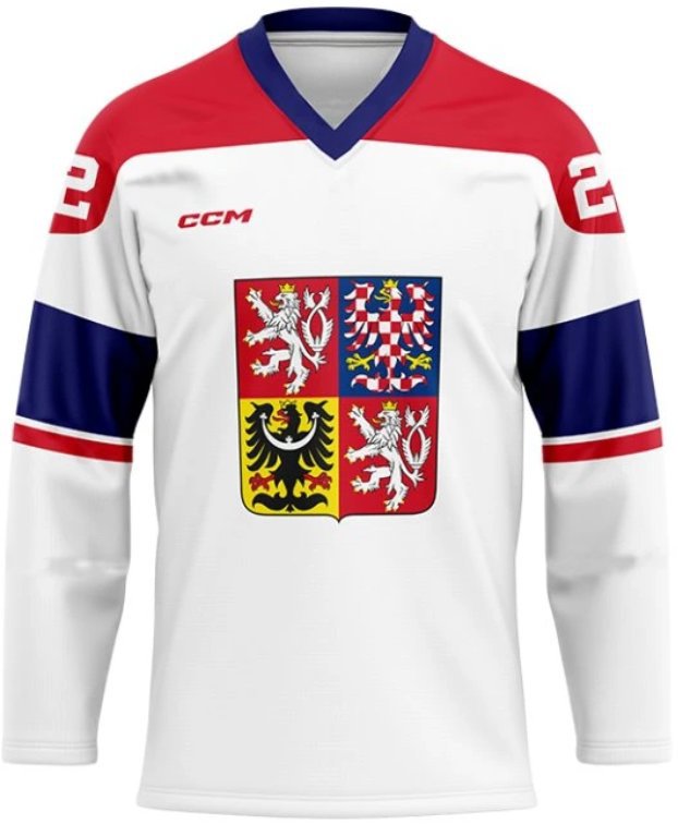 CCM Reprezentačný dres ZOH biely bez reklám L