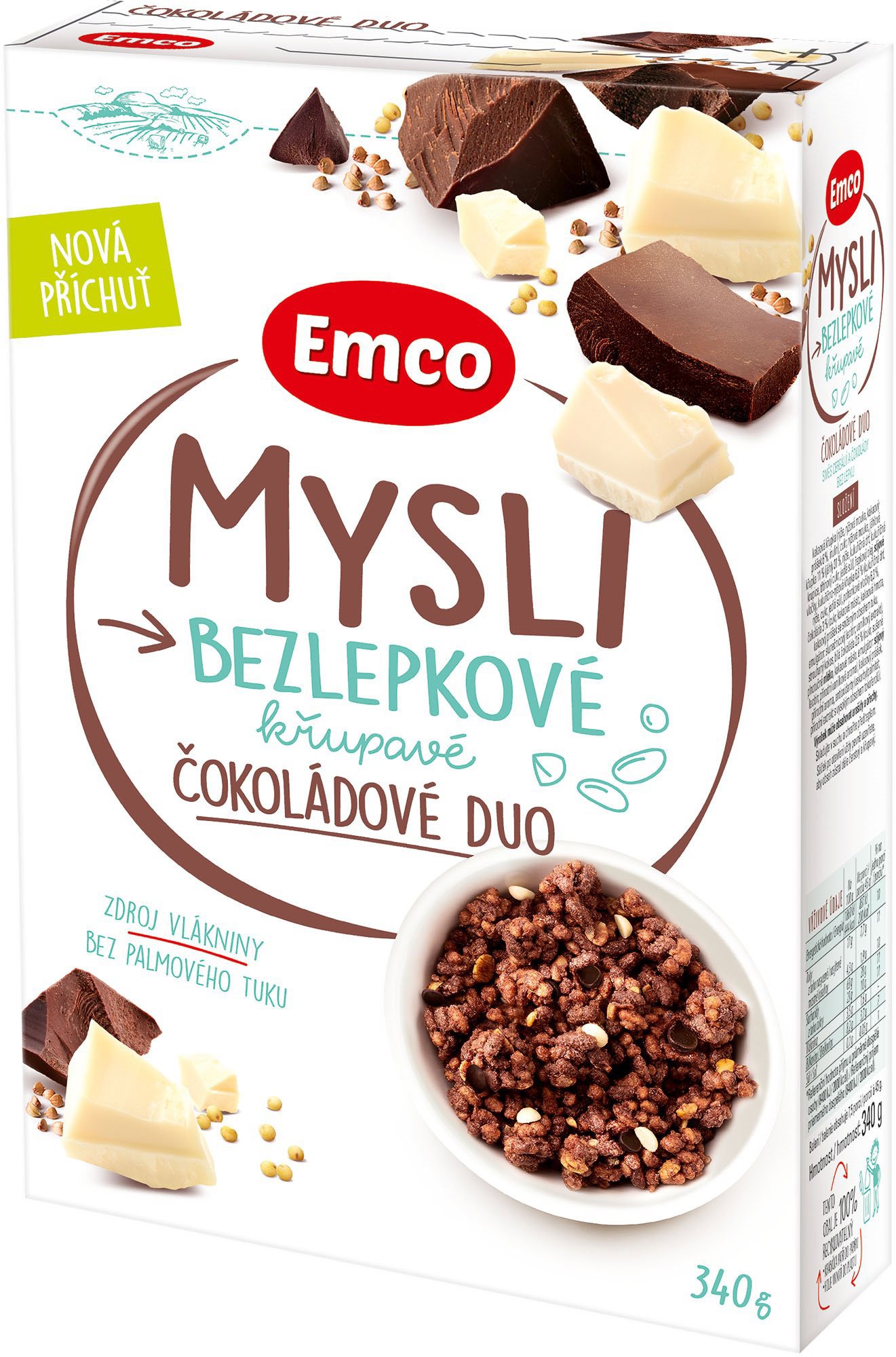 Emco Mysli bezlepkové čokoládové duo, 340 g