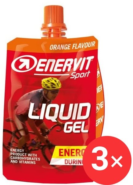 Enervit Liquid Gel 3× 60 ml, pomaranč