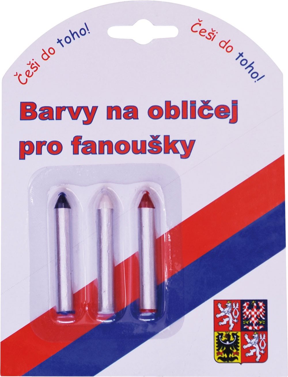 SPORTTEAM Farby na tvár ČR2, ceruzky 3 ks