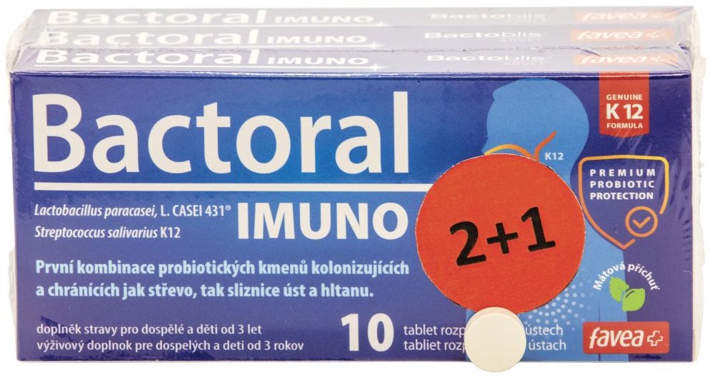 Favea Bactoral Imuno 10 tablet, 2 + 1 zadarmo