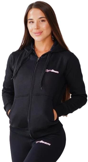 GymBeam dámska mikina Zipper Hoodie Black XS