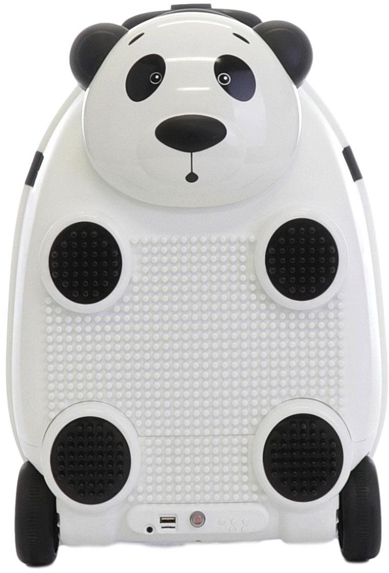 Detský kufor na diaľkové ovládanie s mikrofónom (Panda – biela), PD Toys 3707, 46 × 33,5 × 30,5 cm