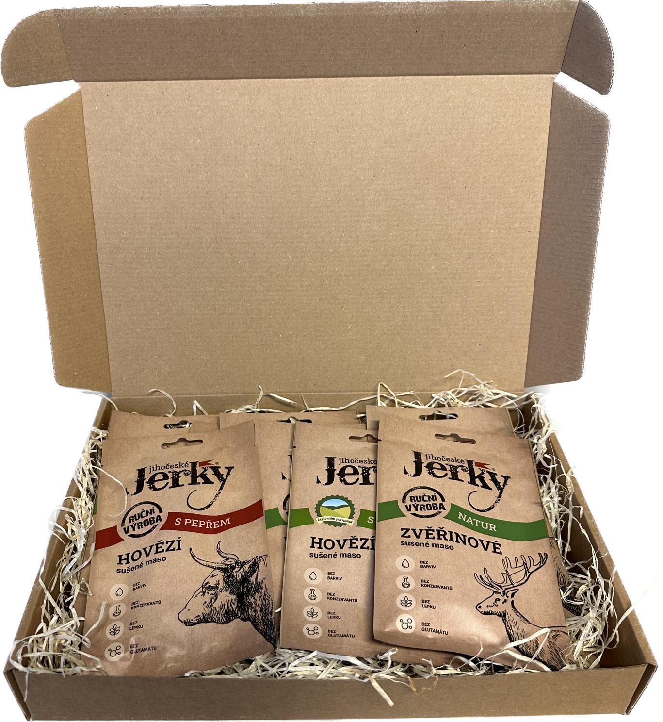 Juhočeské Jerky Darčekové balenie HIT 8 ks