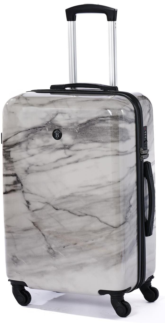 BERTOO Cestovný kufor Marmo, biely 60 l
