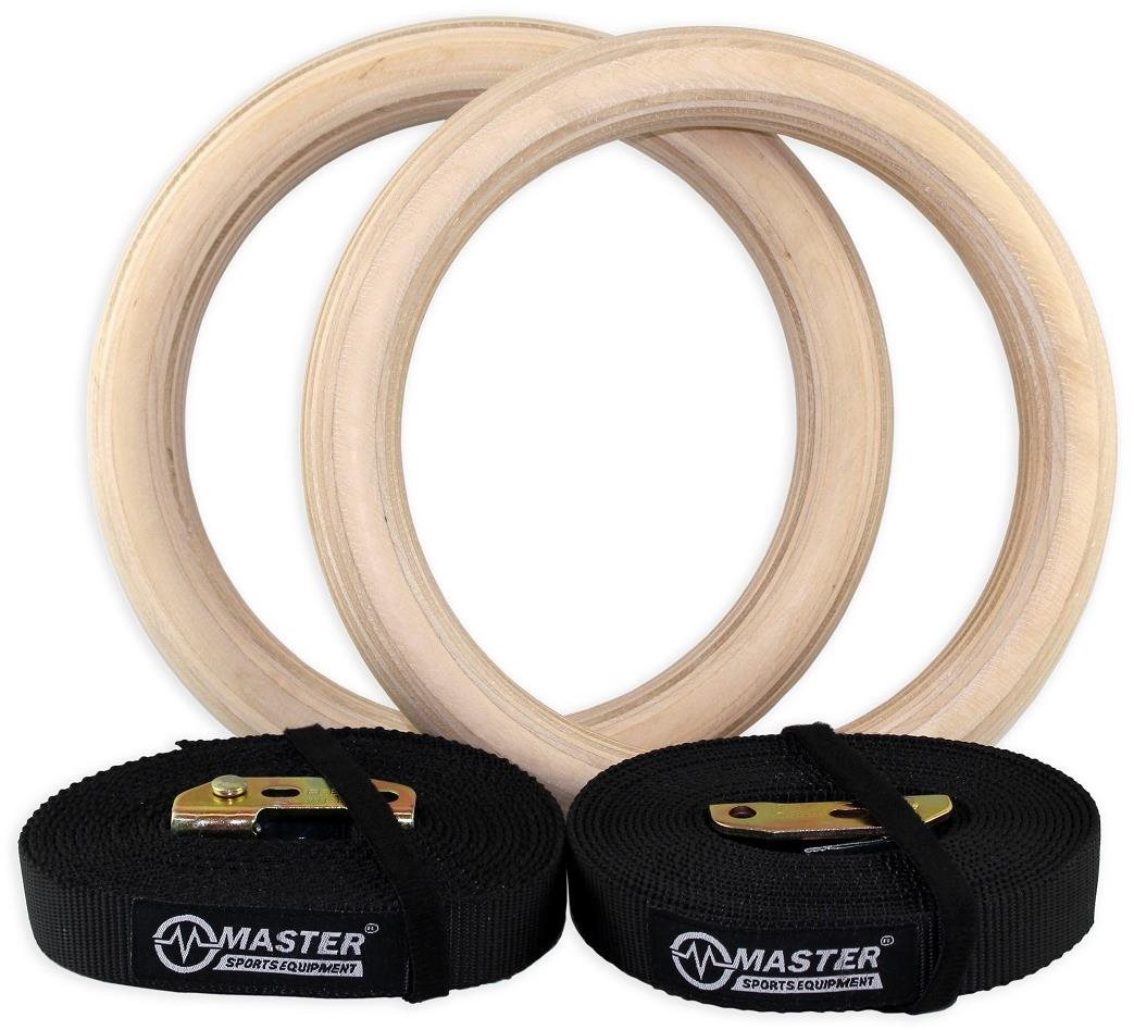 MASTER Drevené gymnastické kruhy priemer 23 cm